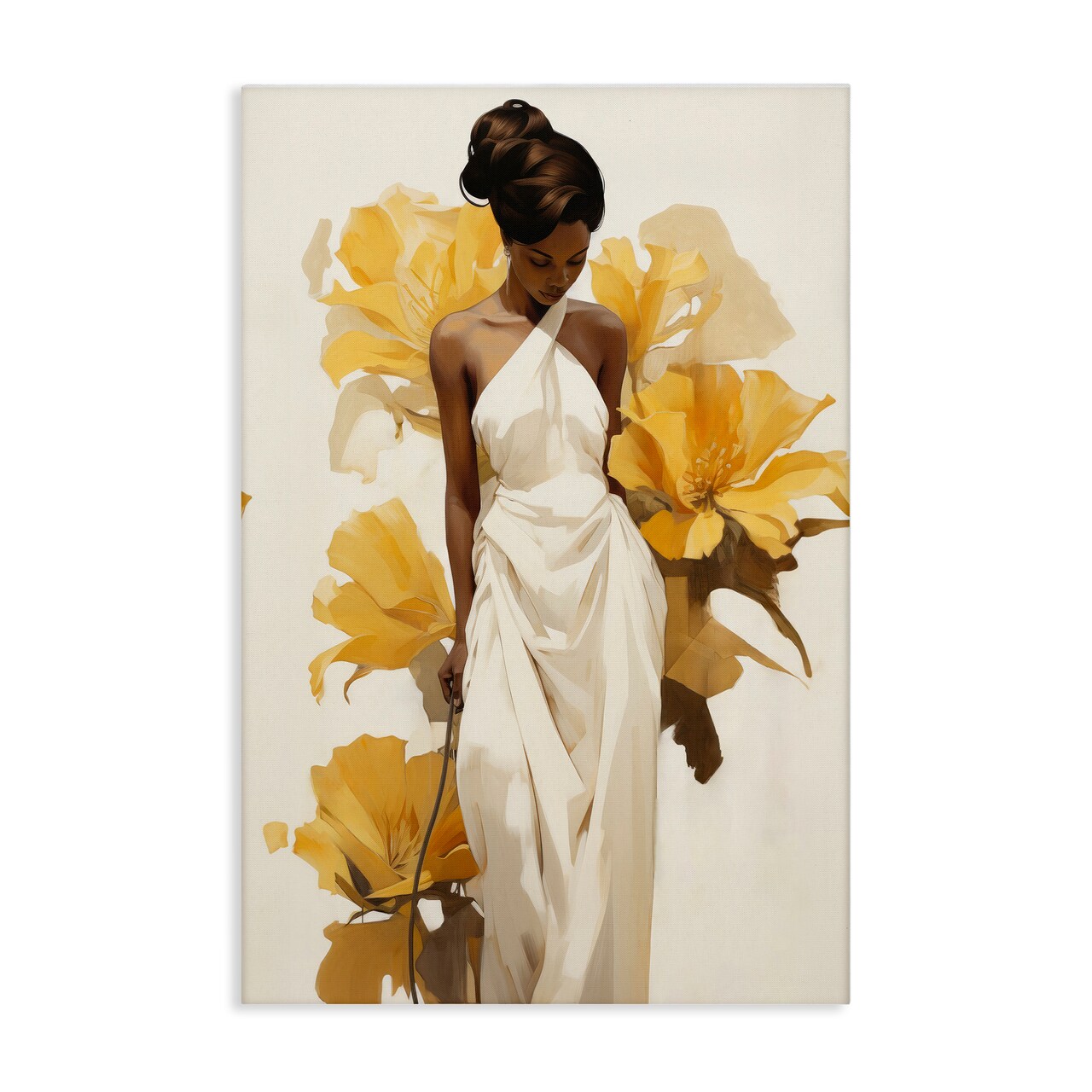 Stupell Industries Elegant Woman with Flowers Canvas Wall Art Design by Raymond Powers